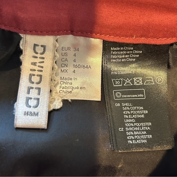 Bag105. H&M SZ 4 length 14ā floral boho style skirt. - Picture 2 of 4